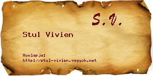 Stul Vivien névjegykártya